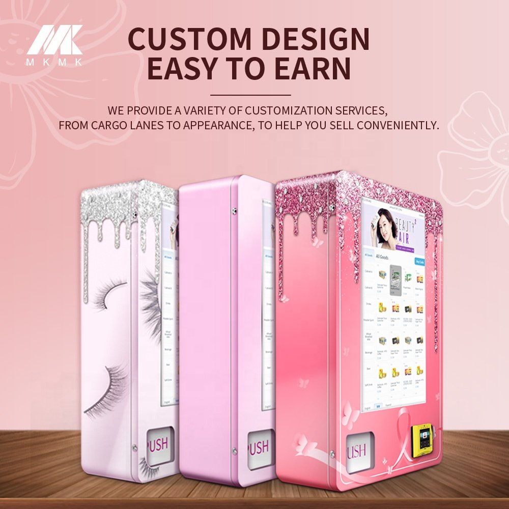 Support customized 24 Hours Multiple Small Operated Touch Screen Beauty Makeup Lash Hair Cosmetics Vending Machine