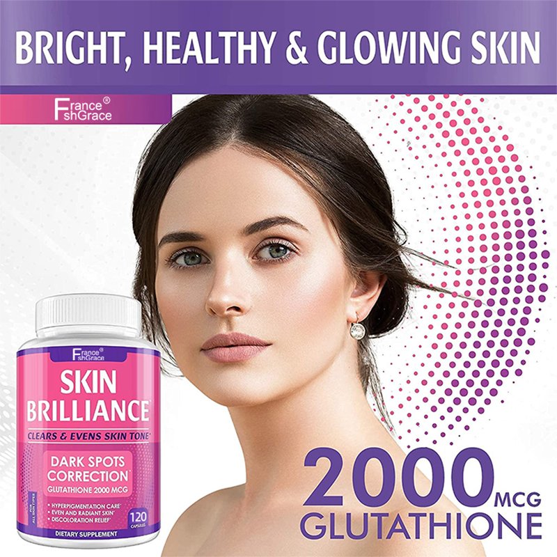 Whitening Pills Capsules 120 Capsules 5000mg Effective Skin Lightening Supplement Dark Spots Melasma Acne Scar Remover