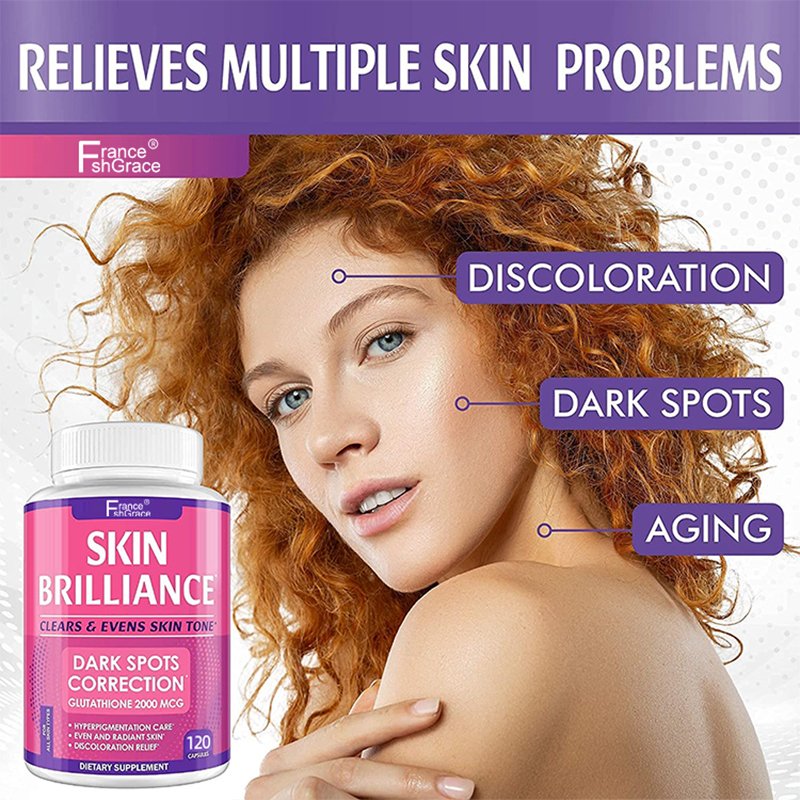 Whitening Pills Capsules 120 Capsules 5000mg Effective Skin Lightening Supplement Dark Spots Melasma Acne Scar Remover