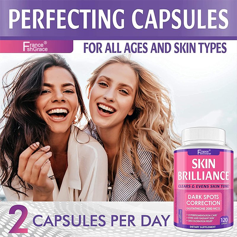 Whitening Pills Capsules 120 Capsules 5000mg Effective Skin Lightening Supplement Dark Spots Melasma Acne Scar Remover