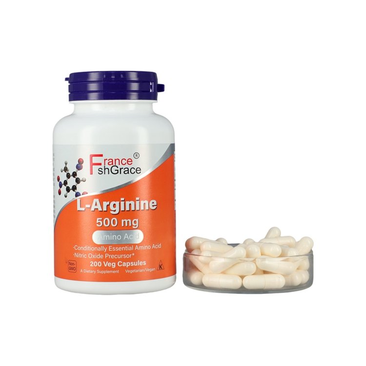 L-Arginine 200 Veggie Capsules Supports Nitric Oxide Production and Vascular Health Sport Workout
