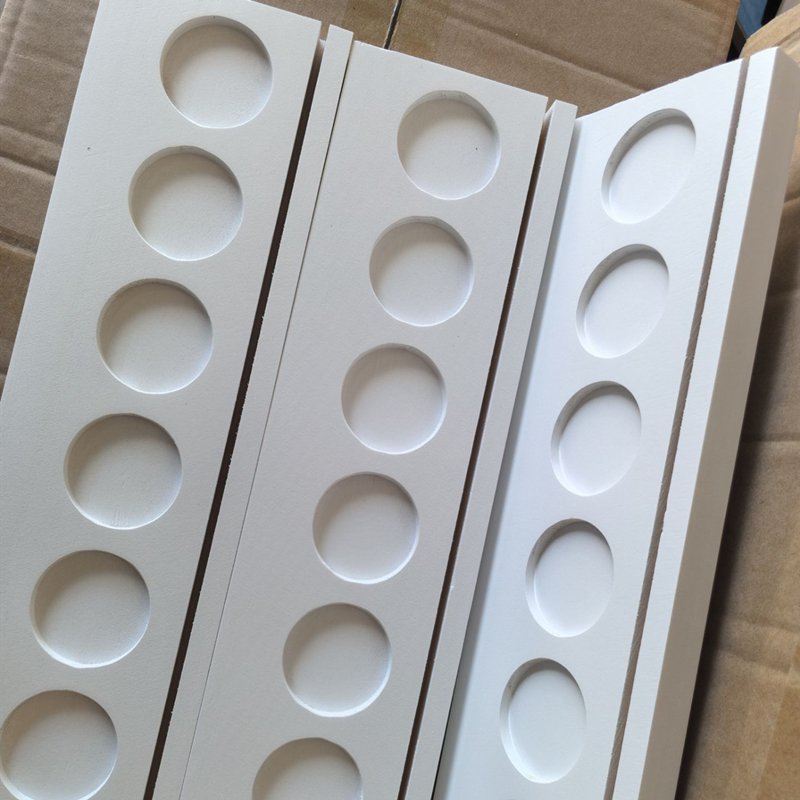 White Paint Wooden Display Base 6 Holes Essential Oil Holder Wooden Paint Jar Holder Wood Display Stand For Glass Jars Bottles