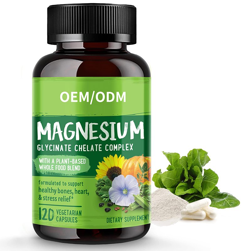 OEM Private Label Magnesium Glycinate Chelate Complex Capsules Sleep Support Stress Relief Supplements