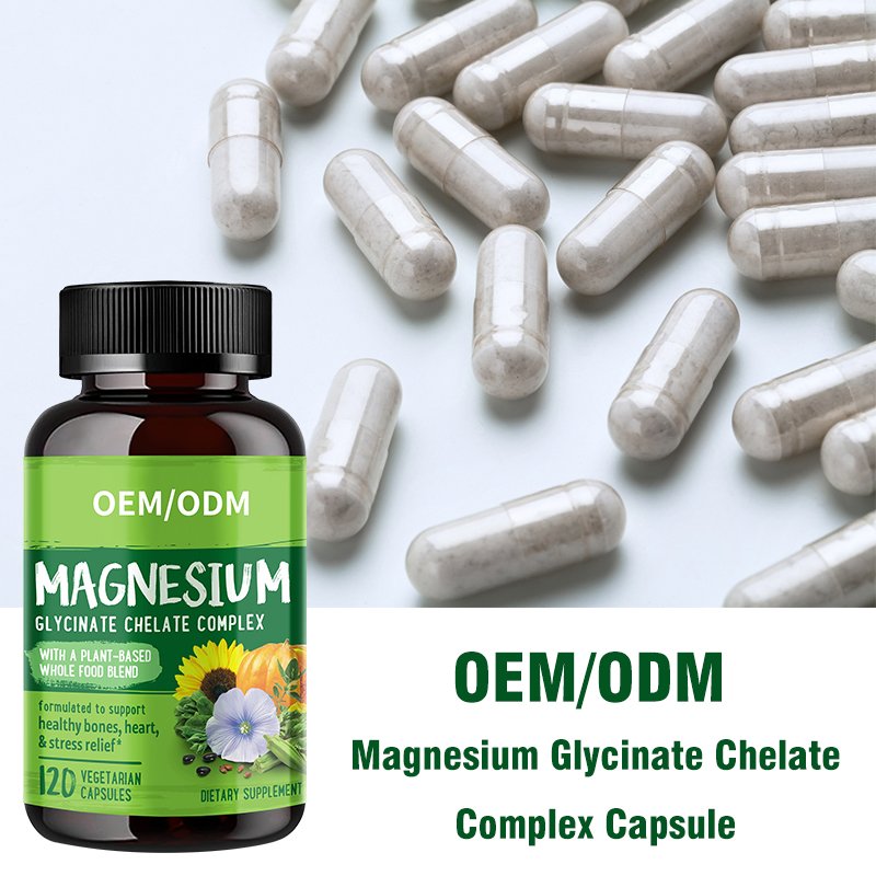 OEM Private Label Magnesium Glycinate Chelate Complex Capsules Sleep Support Stress Relief Supplements