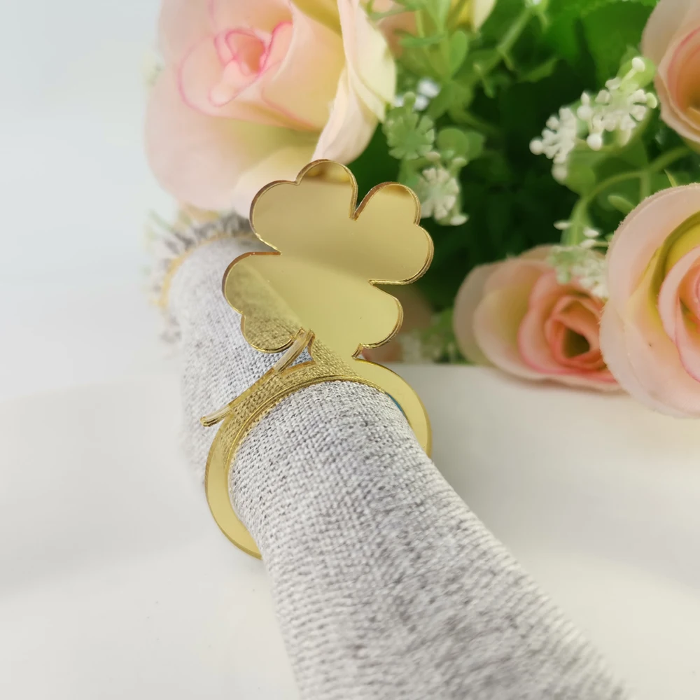 Christmas Star Napkin Ring & Place Card, Laser cut From Gold or Silver Acrylic Mirror Napkin Ring Wedding