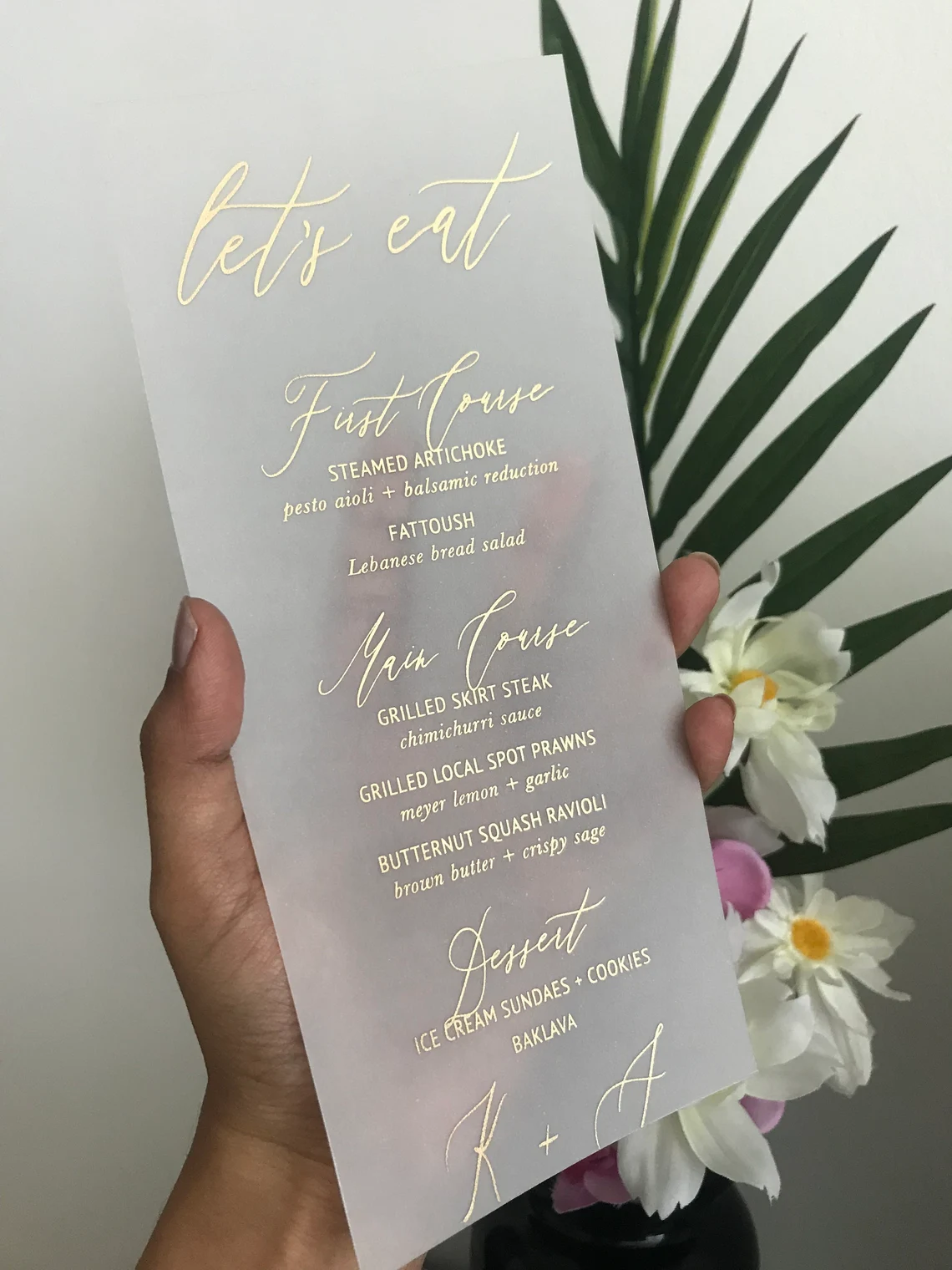 custom vellum paper black gold foil wedding acrylic place card table number menus card holder for Reception restaurant party