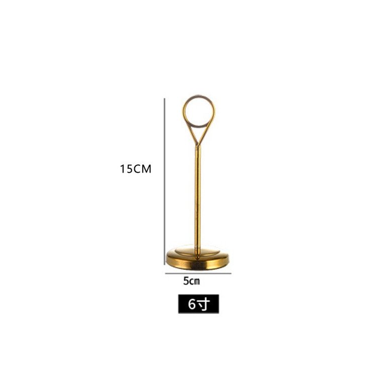 High Quality Metal Stainless Steel Table Number Desktop Name Place Photos Card Holder Stand For Hotel Wedding Banquet Restaurant