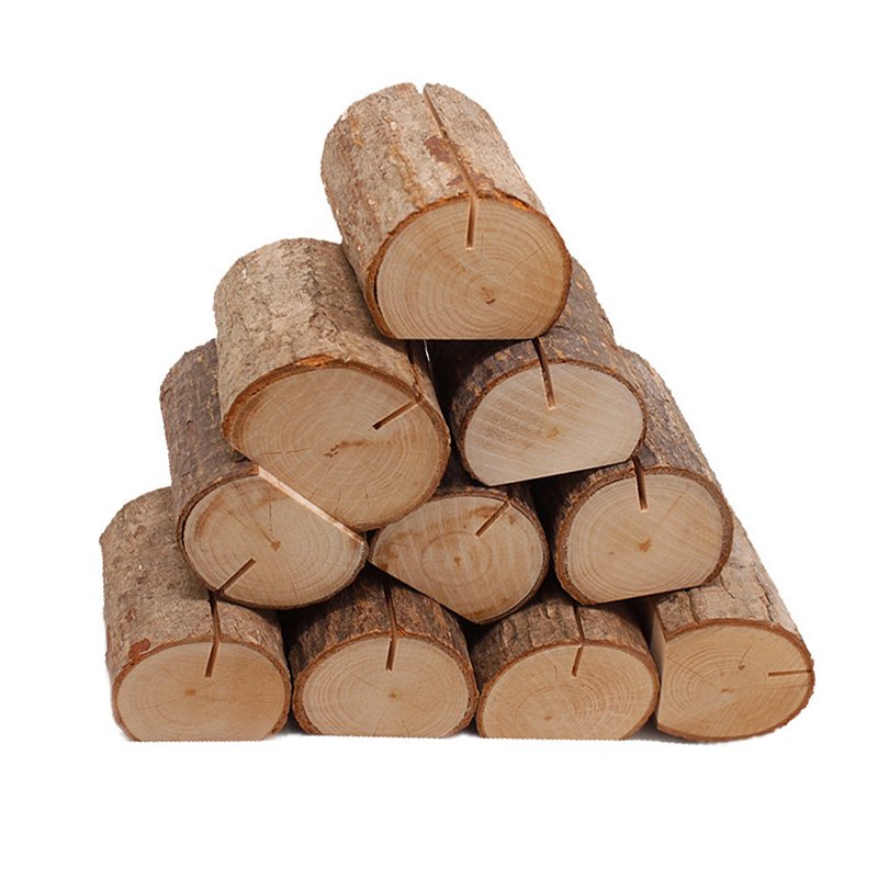 Unfinished Natural Rustic Wooden Place Card Holder Photo Picture Table Number Holder for Wedding Decoration