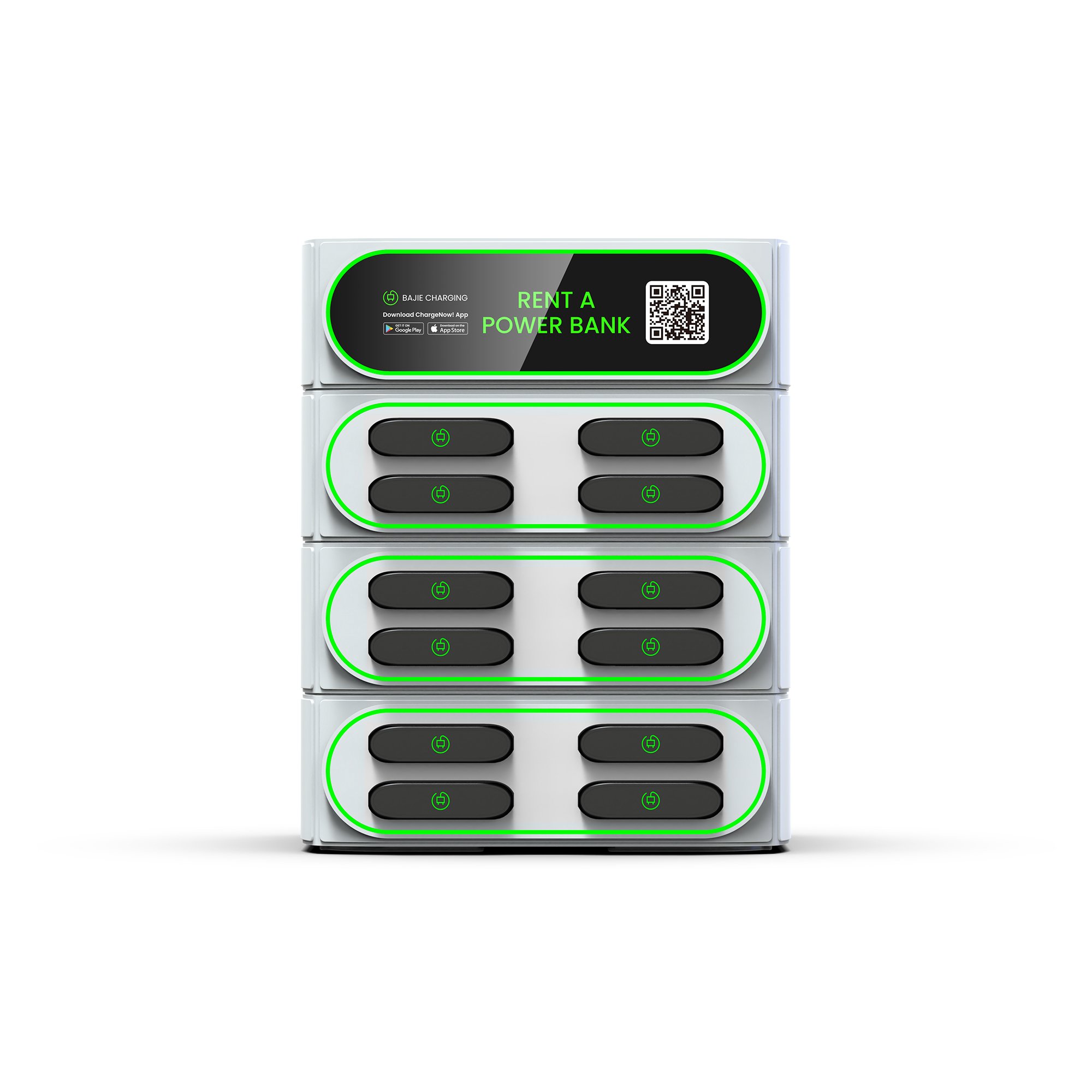 CTB Certification CQC Certification 12 Slots stackable Sharing Powerbank Station charging rental machine Commercial Outdoor