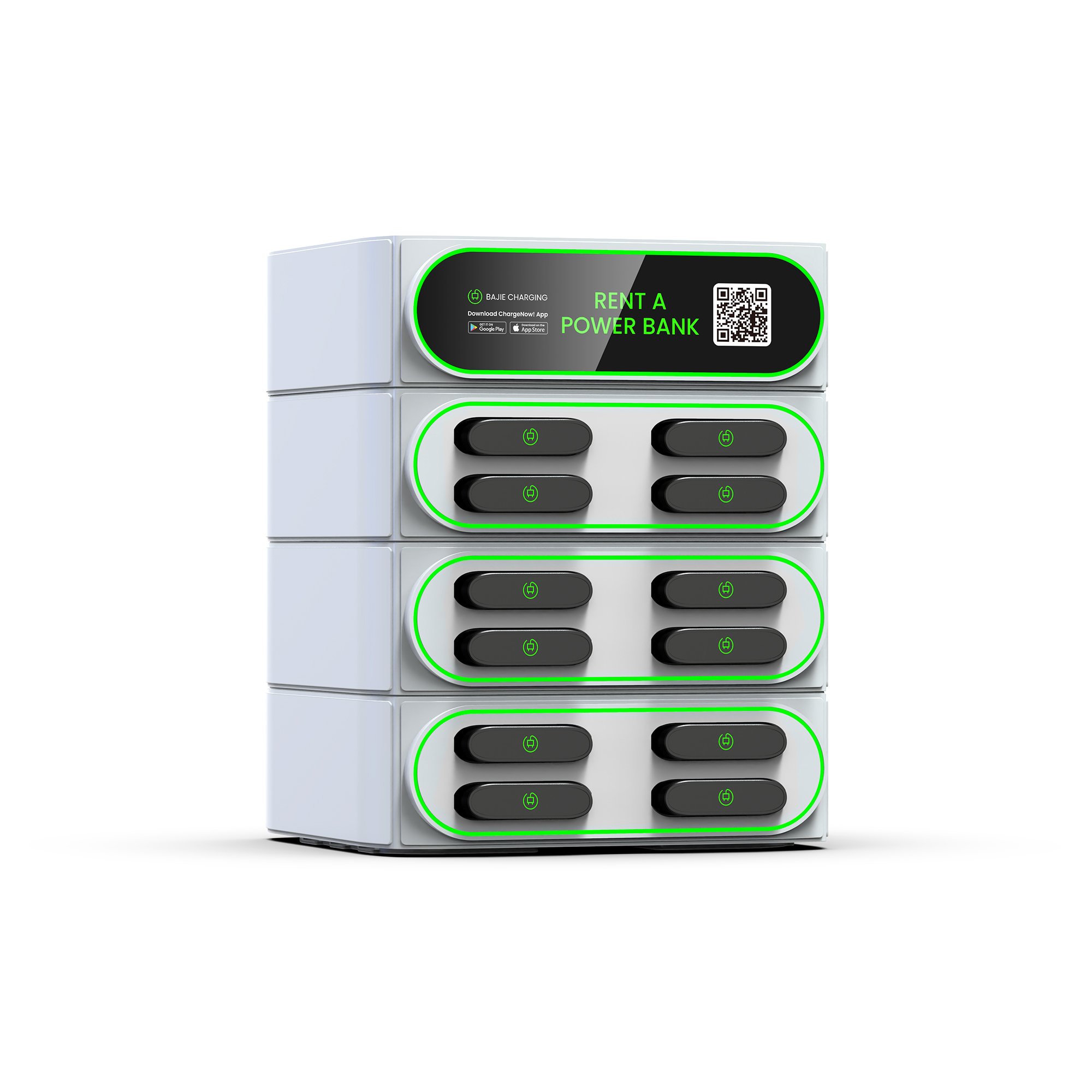 CTB Certification CQC Certification 12 Slots stackable Sharing Powerbank Station charging rental machine Commercial Outdoor