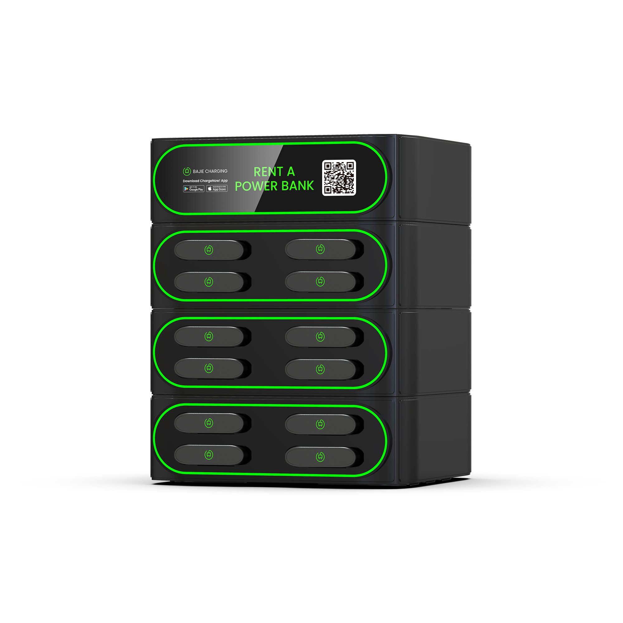 CTB Certification CQC Certification 12 Slots stackable Sharing Powerbank Station charging rental machine Commercial Outdoor