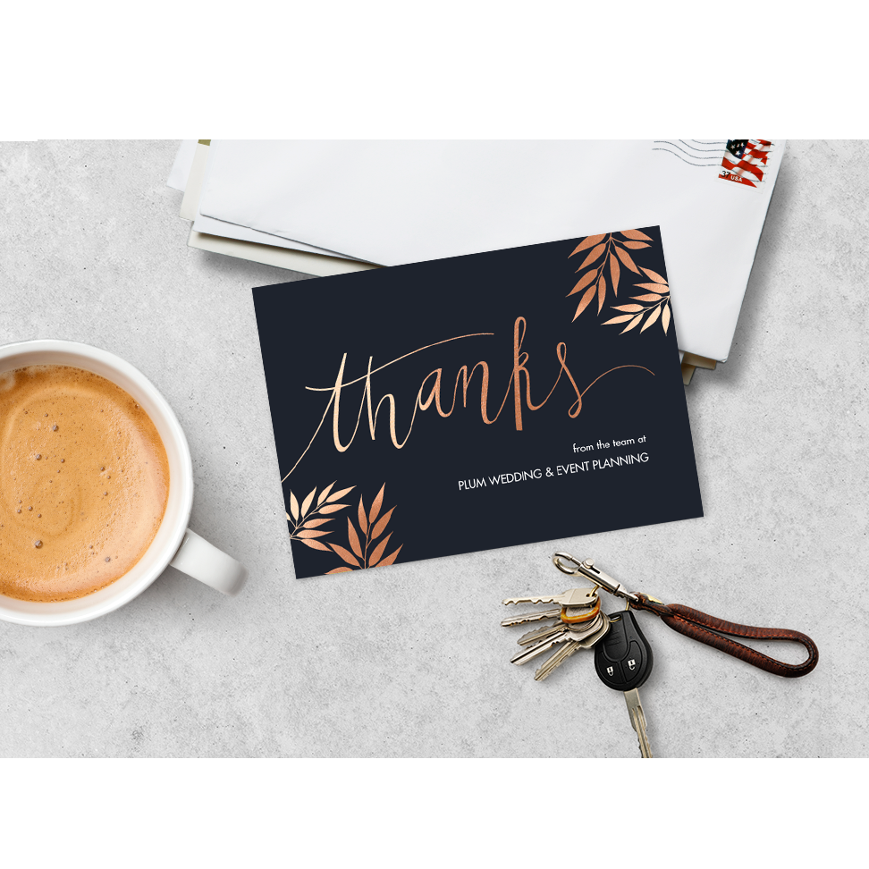 Custom Exquisite Printing Greeting Thank You Gift Card for Wedding Clothing Brand