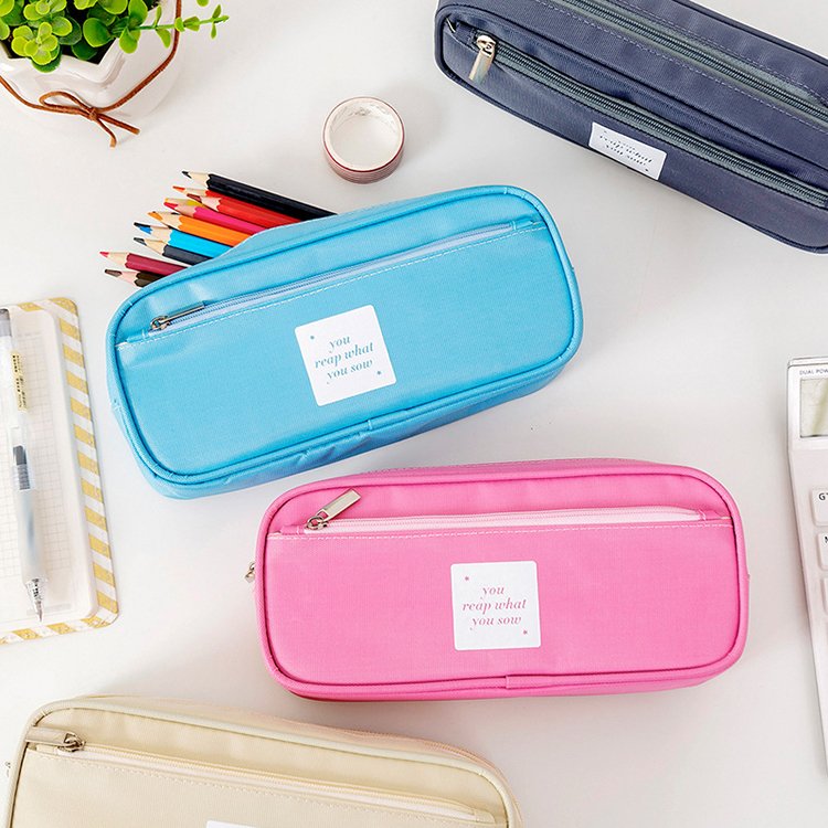 New Printing Creative Multifunctional Large Capacity Pencil Bag Passport Card Holder Wallet Bag