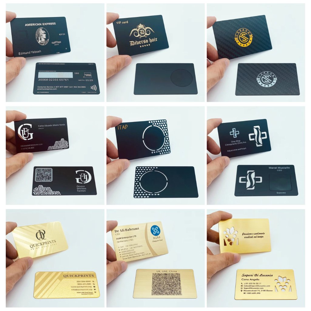 UV Printing Laser Custom Logo Name Blank Business Cards Metal Aluminium Anodized Aluminum Blank Metal Business Cards
