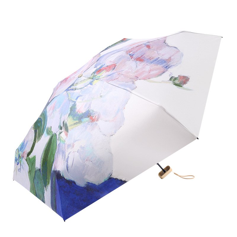 Classic Manual Pocket Card Umbrella with Sunscreen and UV Resistance