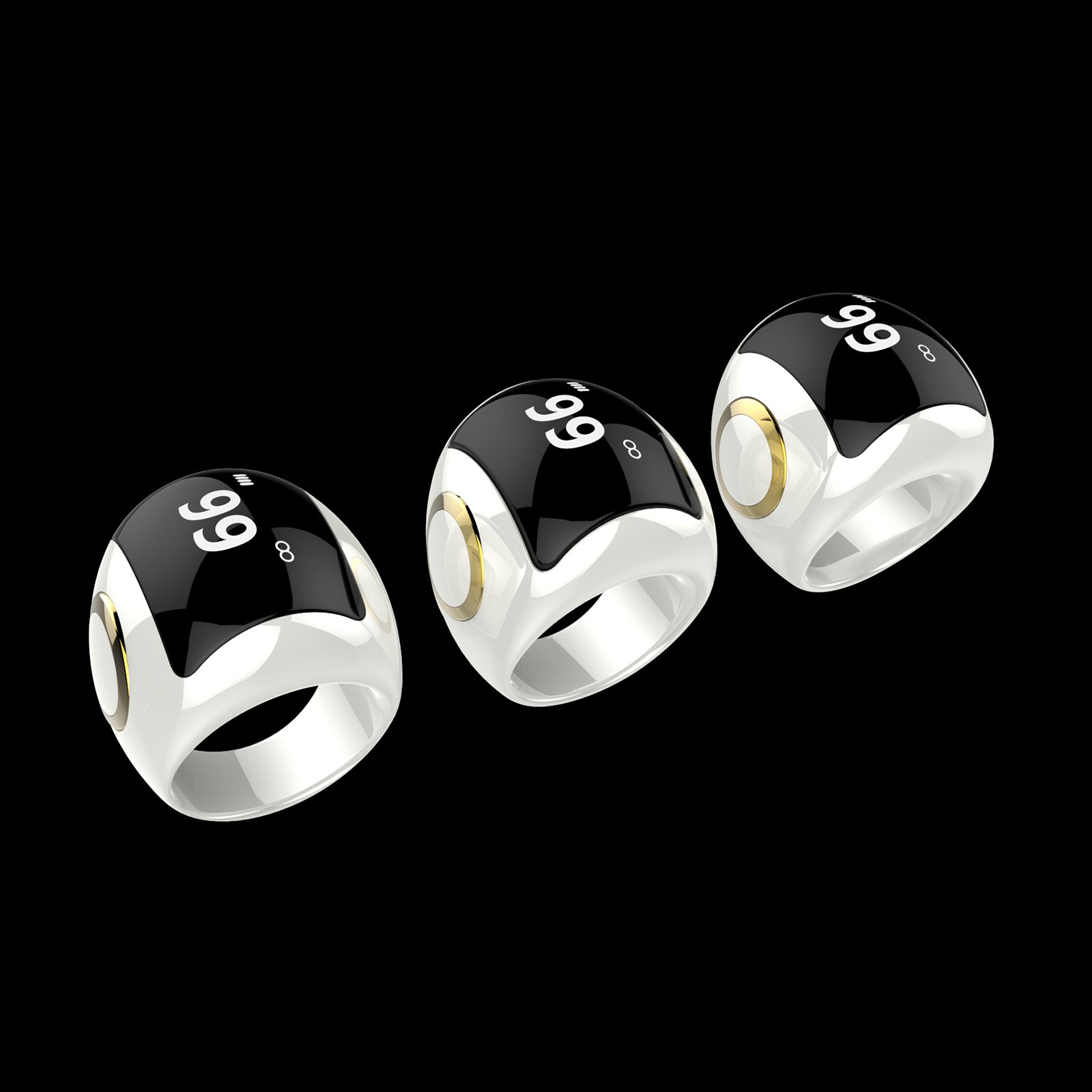 Religious Gift Glow In The Dark Black Trendy Fashion Jesus Muslim Jewelry Mens Titanium Luminous Rings Smart Ring