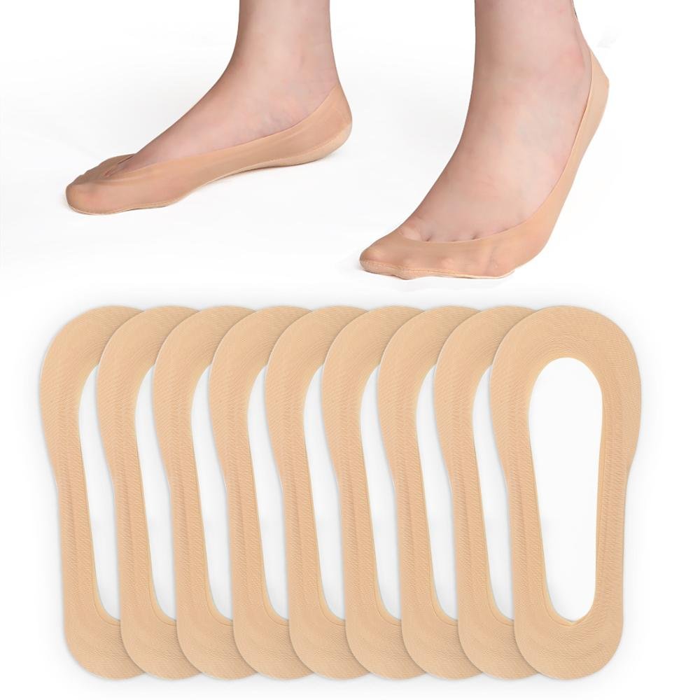 No Show Socks Women Low Cut Liner Socks for Flats Non Slip Cotton Nylon Hidden Invisible Socks