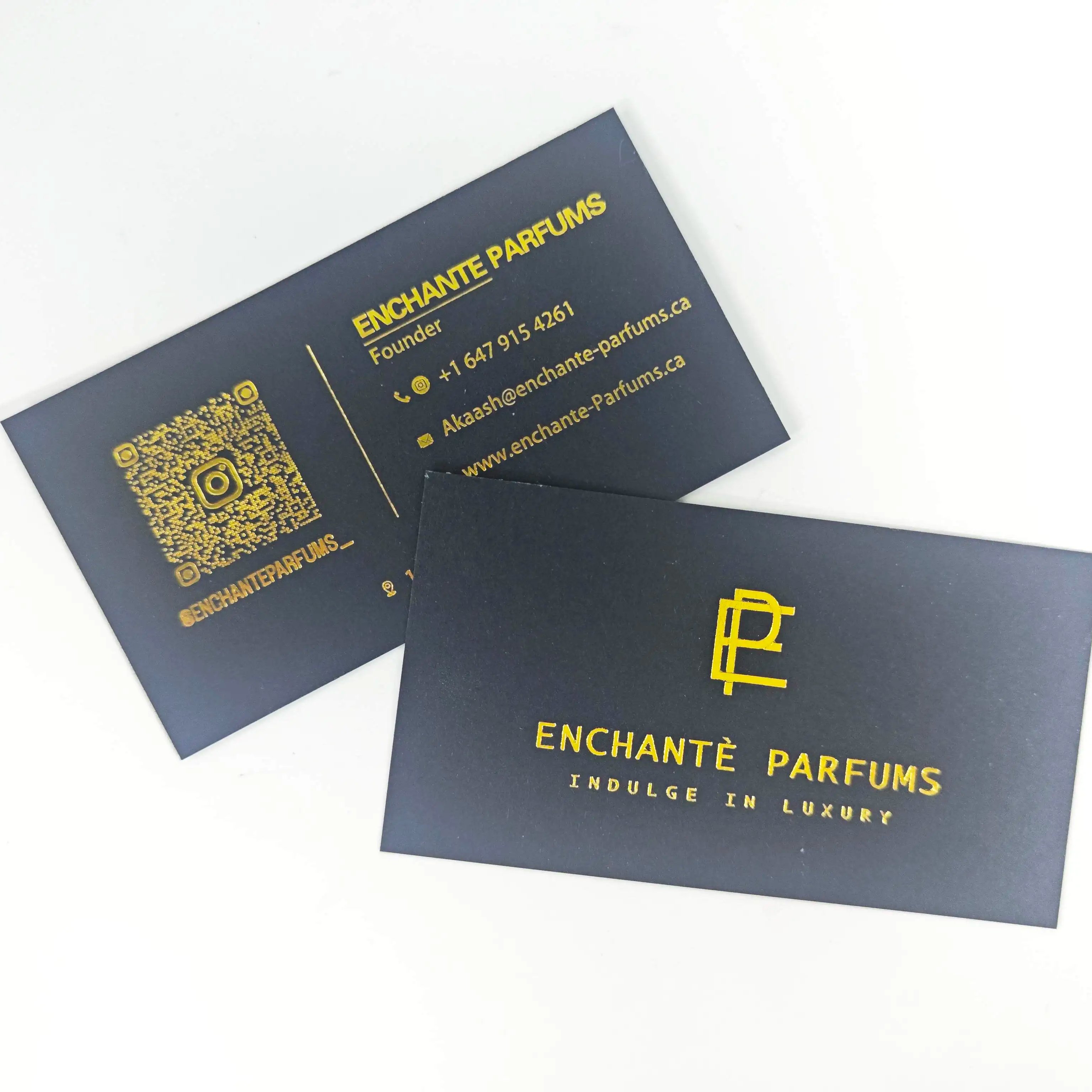 Professional Custom Luxury Gold Foil White/Black Paper Jewelry Care Instructions Card Thank You Card Printing For Small Business