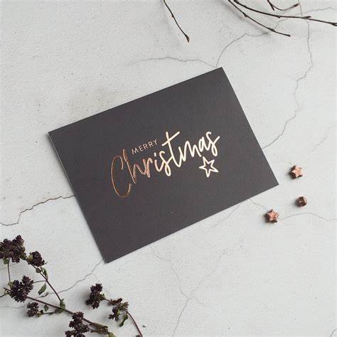 Custom Printing Gold Foil Mini Christmas Gift Card Greeting Card