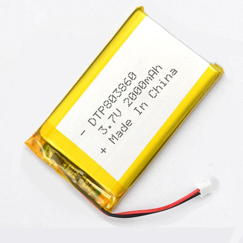 factory price 803860 lipo battery 3.7v 2000mah li-ion polymer battery for tachograph