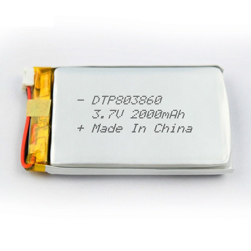 factory price 803860 lipo battery 3.7v 2000mah li-ion polymer battery for tachograph