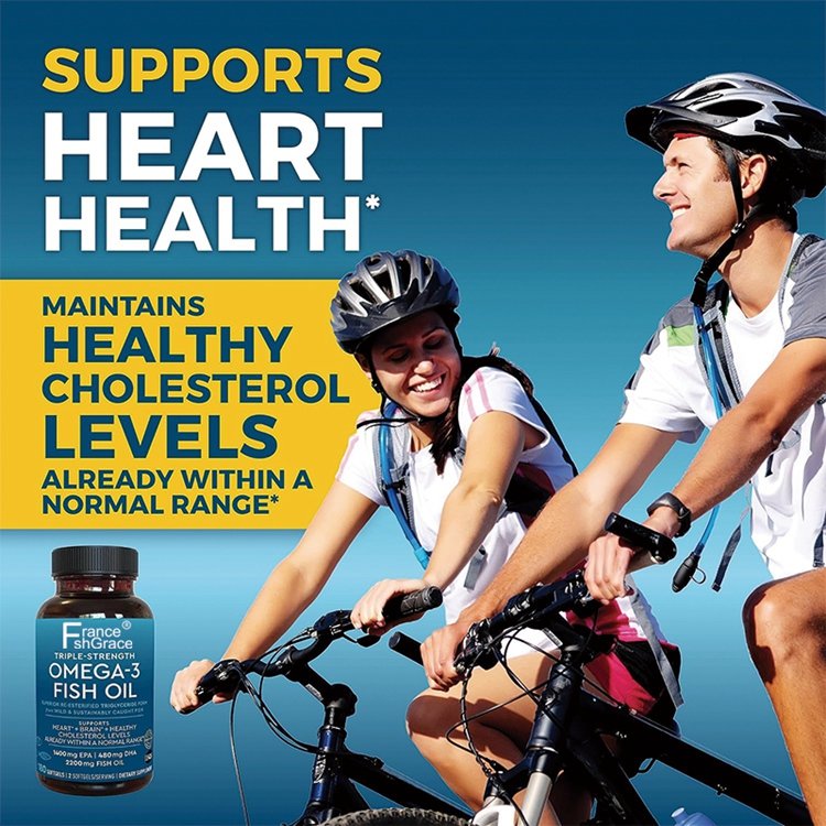 180 Count Omega 3 Fish Oil Supplement 2200mg per Serving Fatty Acid Supplements with EPA DHA & Omega3