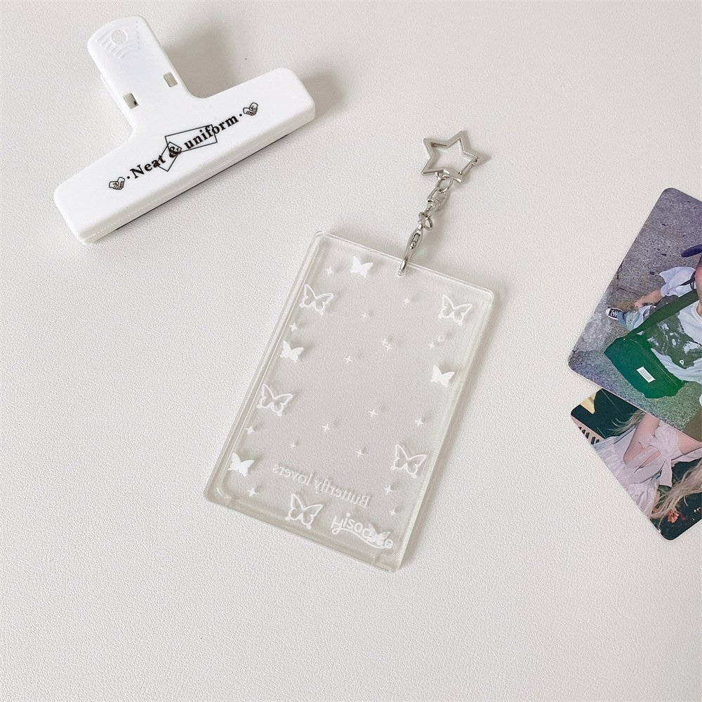 Acrylic photo frame photocard 3 inch card holder/sleeve student plastic metro card holder hard card brick