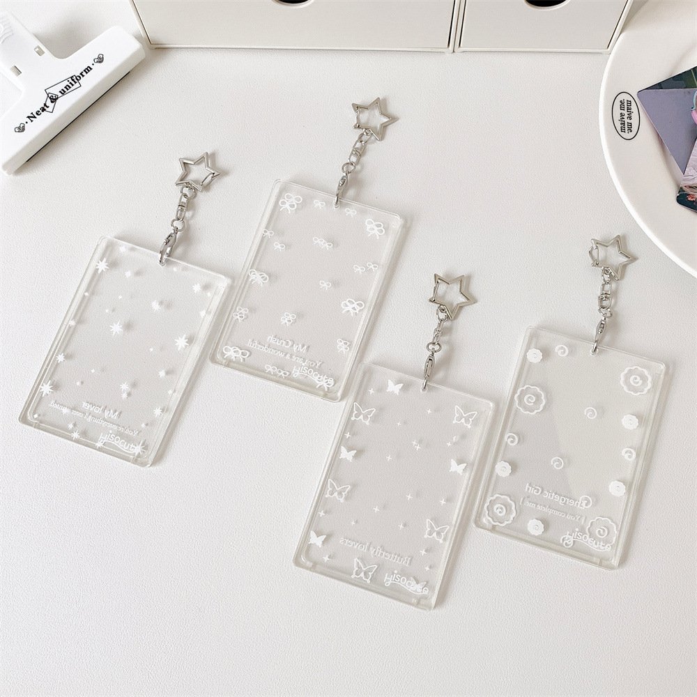 Acrylic photo frame photocard 3 inch card holder/sleeve student plastic metro card holder hard card brick