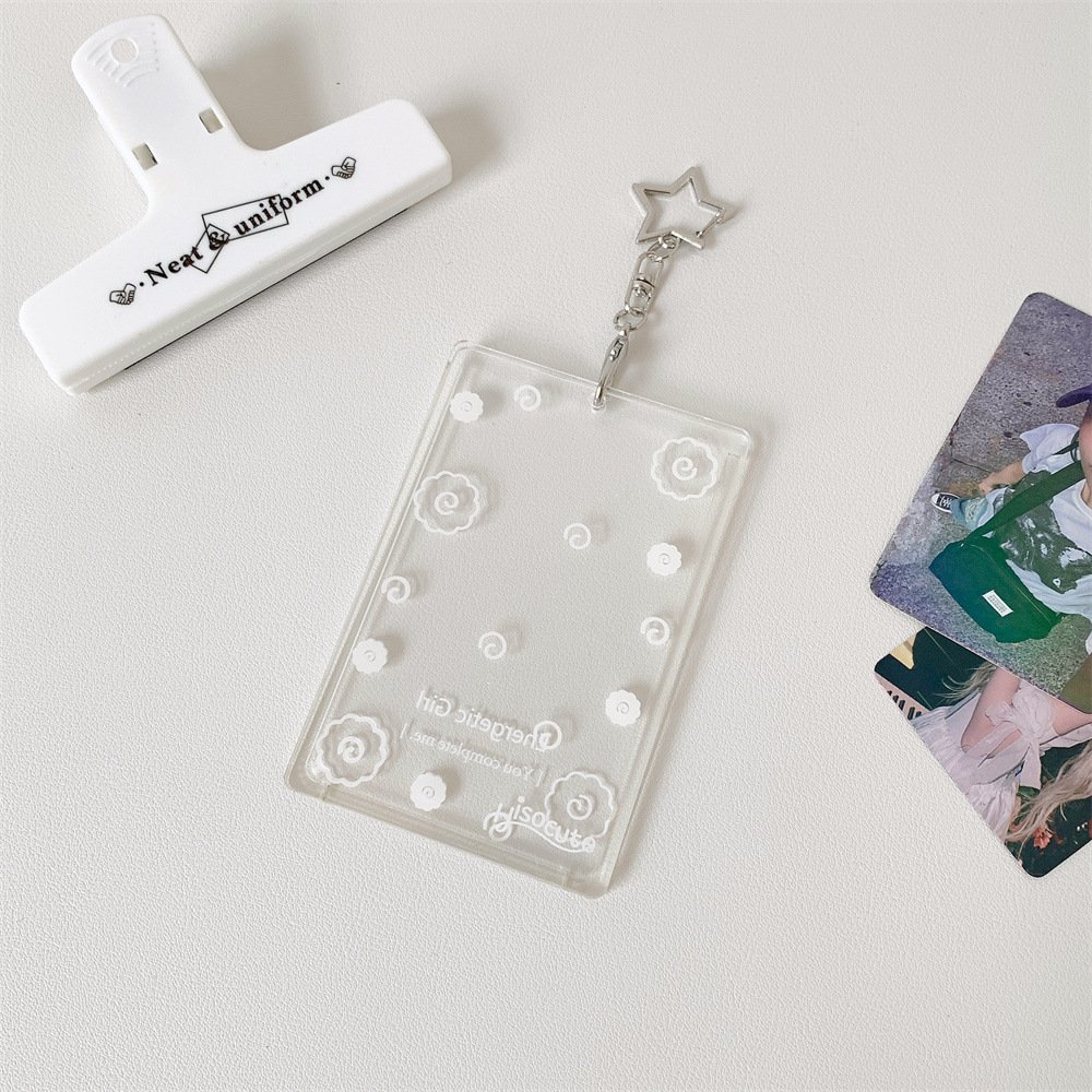 Acrylic photo frame photocard 3 inch card holder/sleeve student plastic metro card holder hard card brick