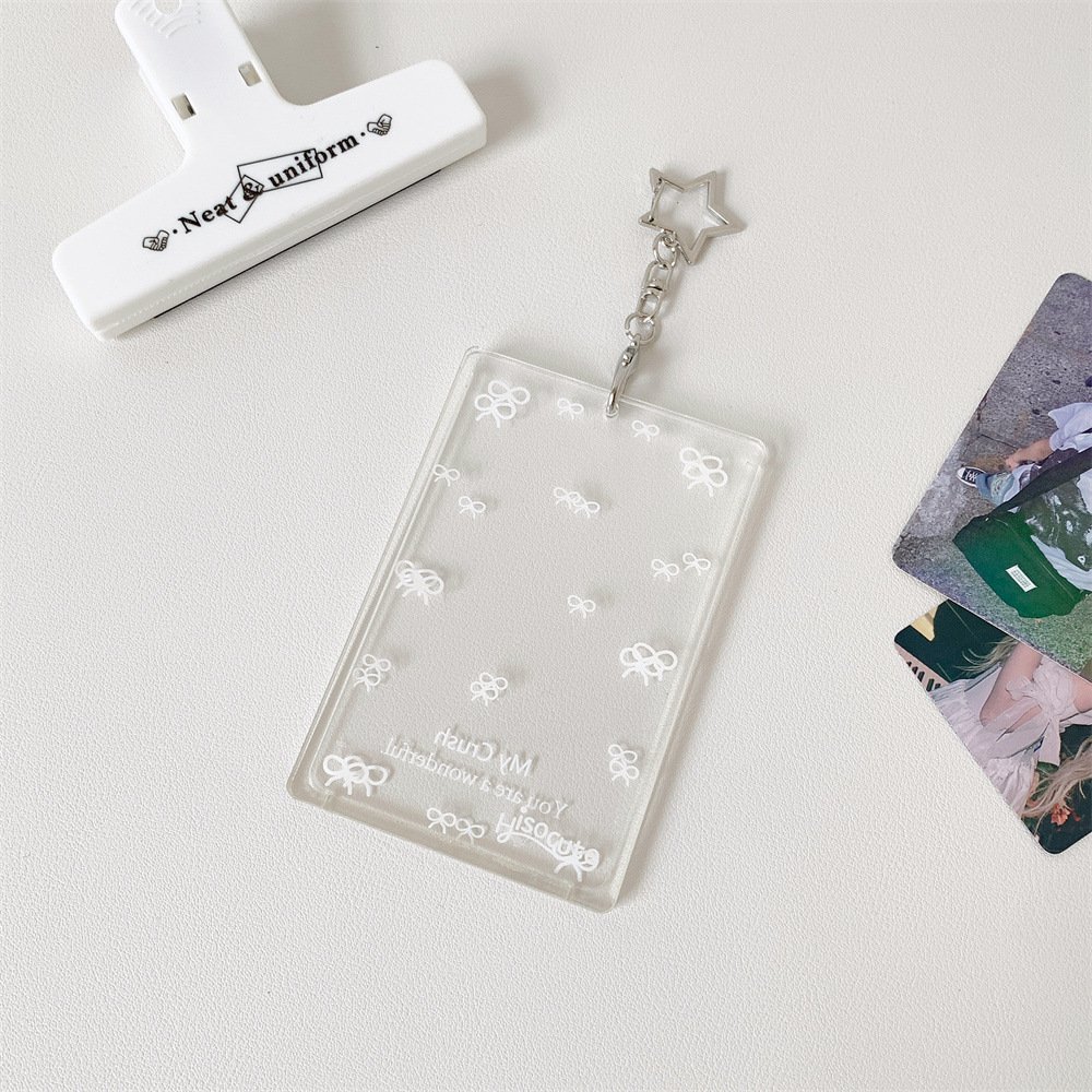 Acrylic photo frame photocard 3 inch card holder/sleeve student plastic metro card holder hard card brick