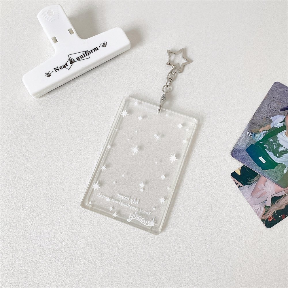 Acrylic photo frame photocard 3 inch card holder/sleeve student plastic metro card holder hard card brick