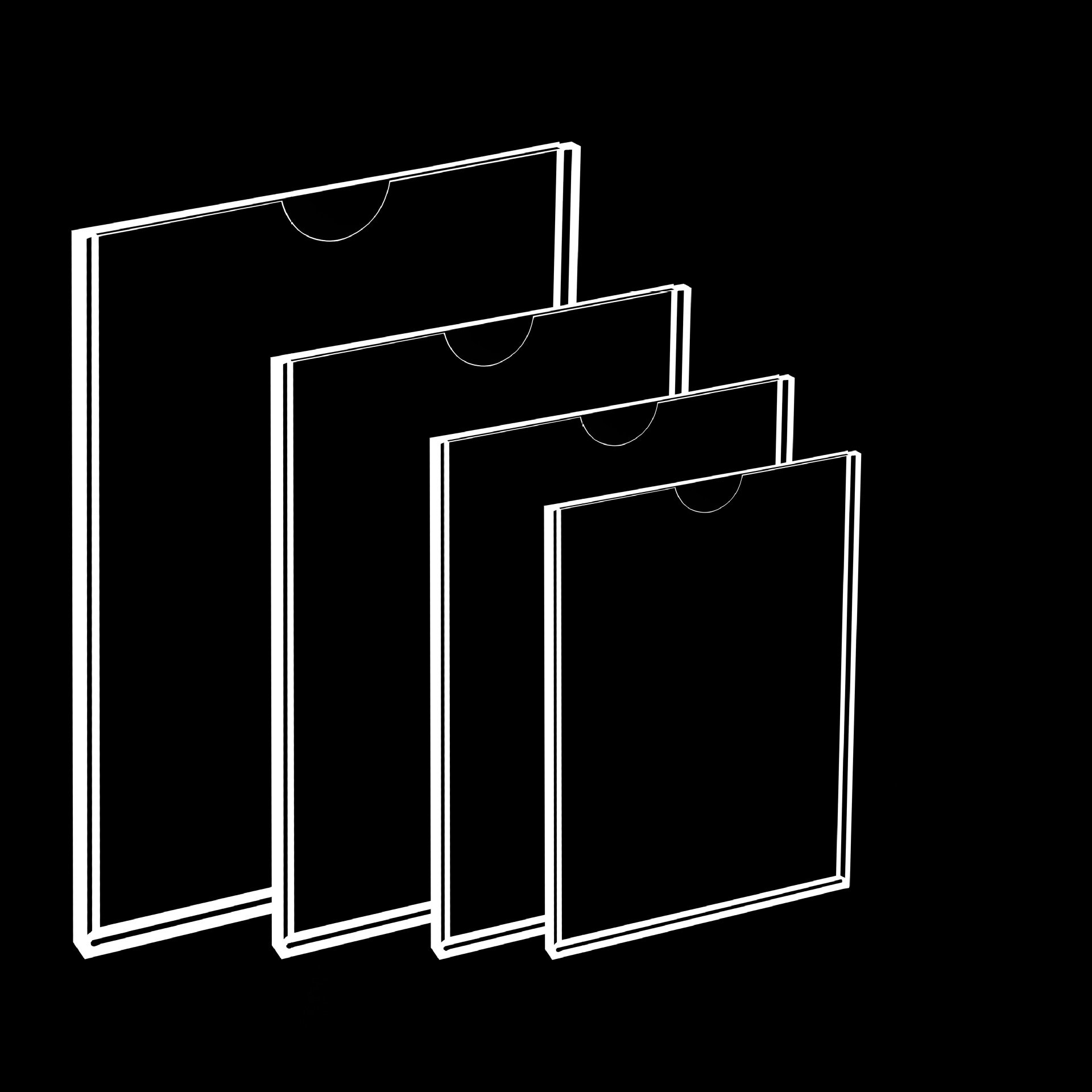 Acrylic Card Slot Double-Layer Single-Layer Slot Transparent Acrylic Plate Insert Paper Data Display