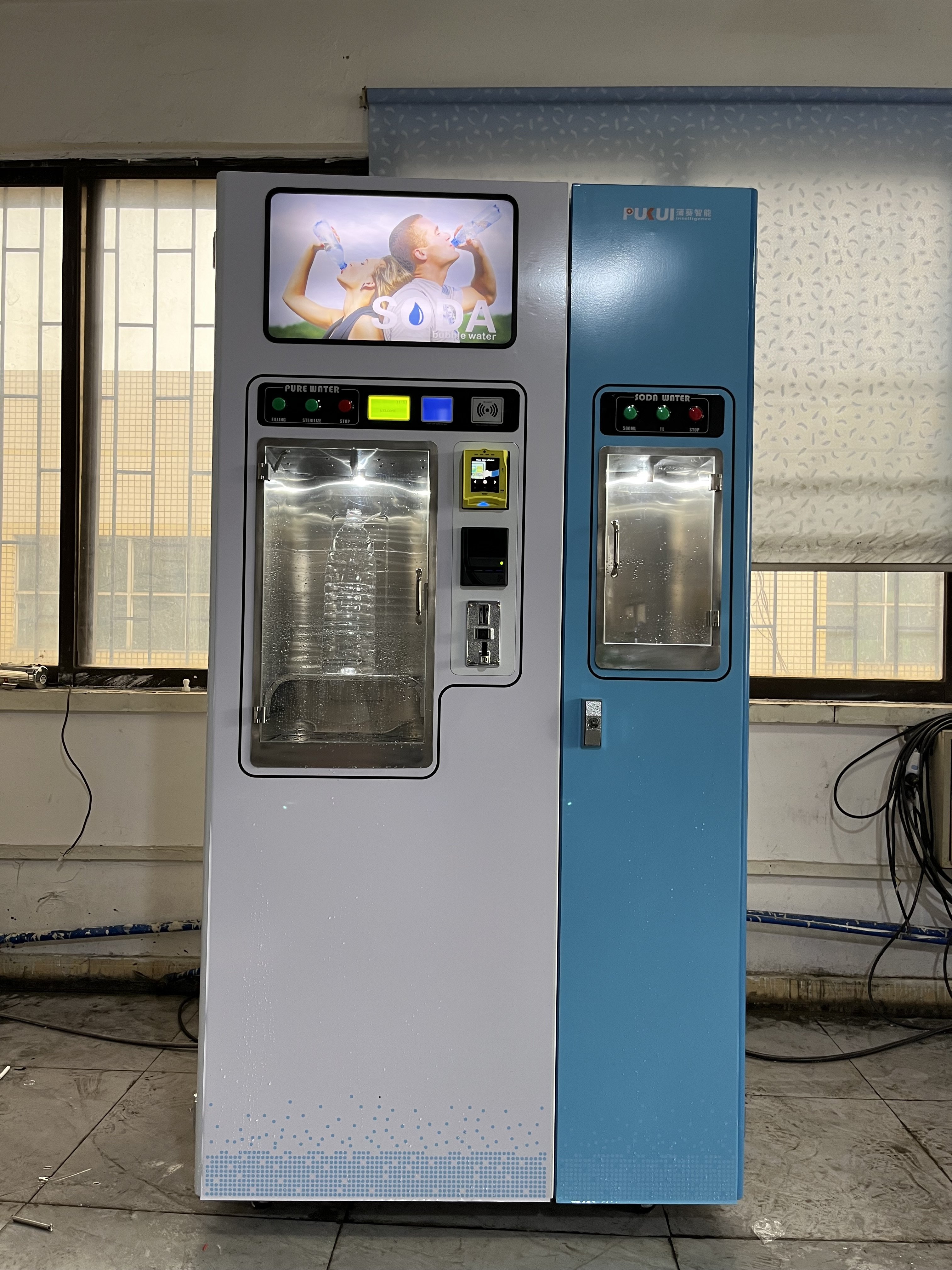 economical model bottle fill mounted machines coins carbonated vendor large soda and pure water vending machine with ice