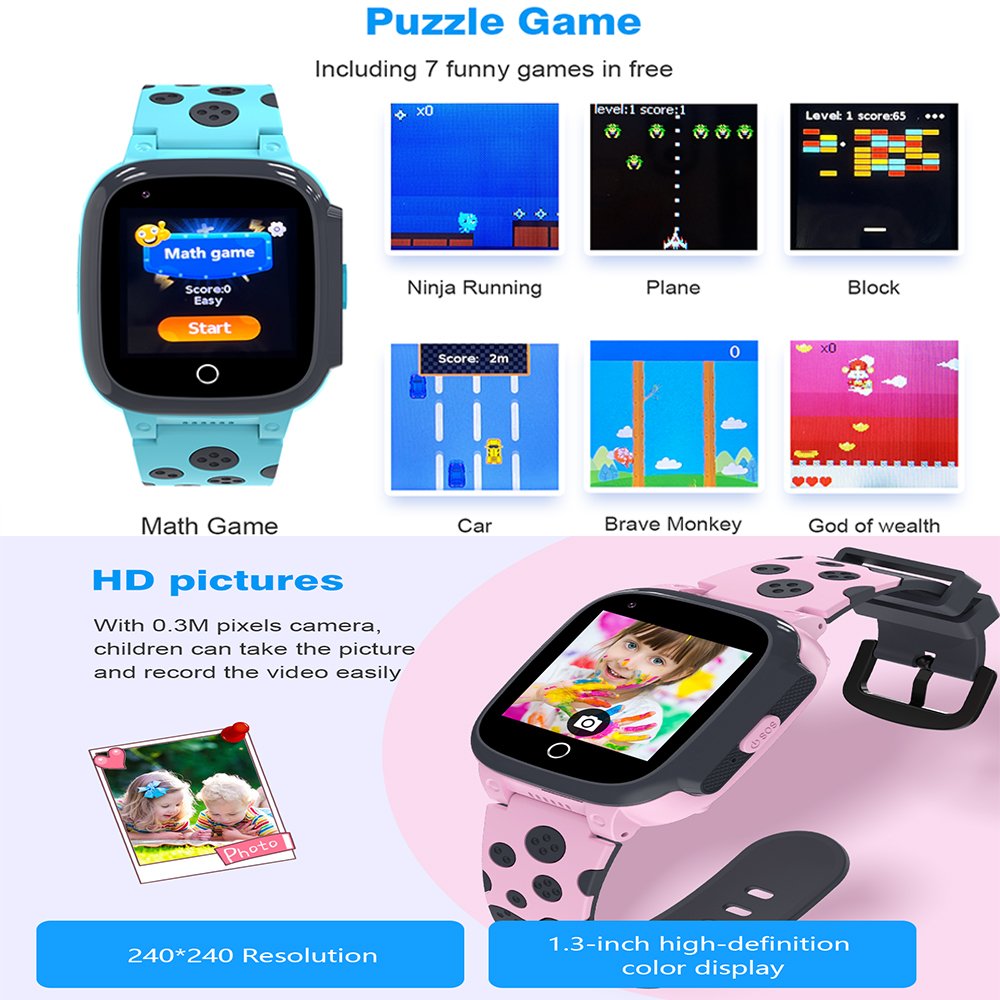 SIM supported calling smart watch phone sim card supported voice call gps positioning kids smart watch