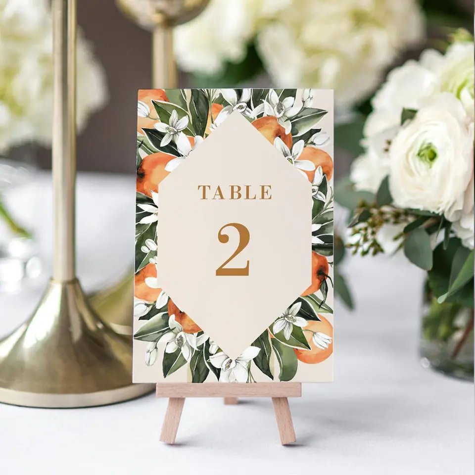 Custom 4*6'' Wedding Table Card Printing Greeting Holiday Festival Gift Cards Table Number Card