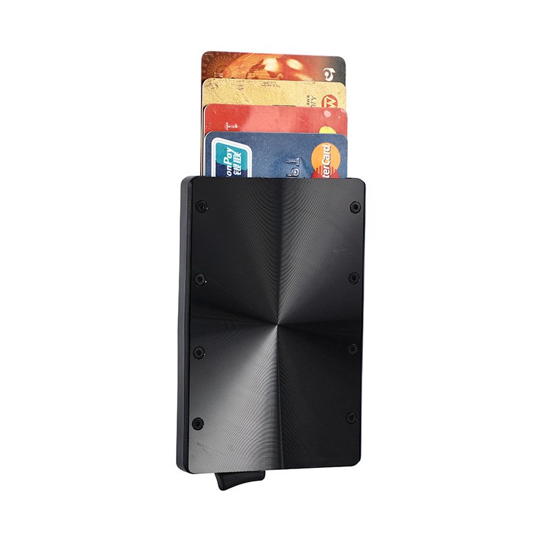 Top Seller RFID Blocking Aluminum Alloy Metal Wallet Front Pocket Pop Up Credit Cards Holder