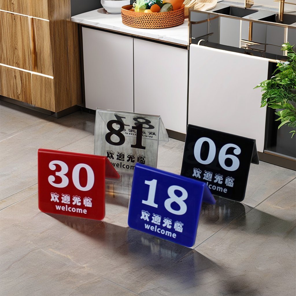 Wholesale PMMA Acrylic Place Card & Table Number Set for Hotels & Restaurants