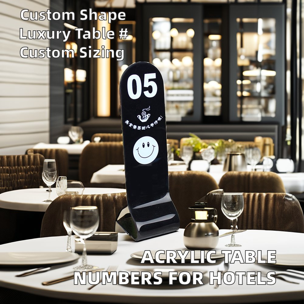 Wholesale PMMA Acrylic Place Card & Table Number Set for Hotels & Restaurants