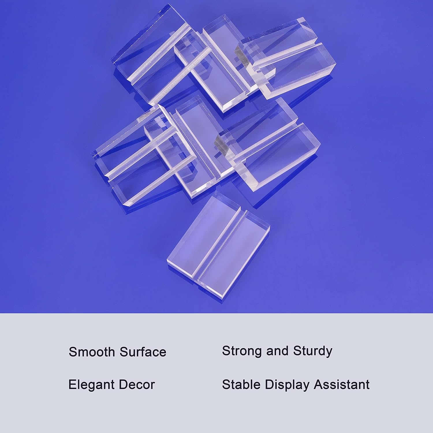 Gaojian Acrylic Clear Base Place Card Name Card Holder Stands Table Number Sign Stands for Wedding Photos Office Menu Meeting