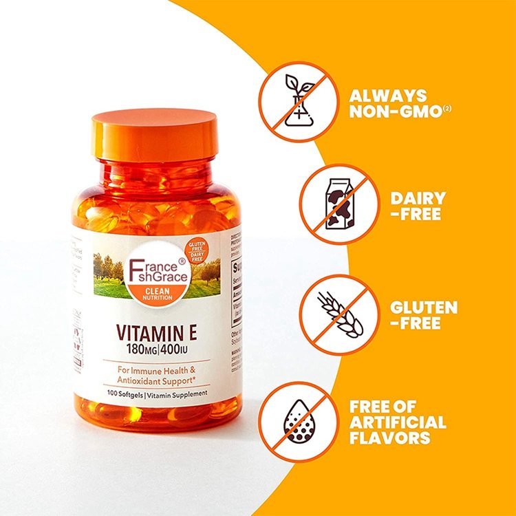100 Softgels Nutrition Vitamin E Vitamin Supplement For Lmmune Health And Antioxidant Support