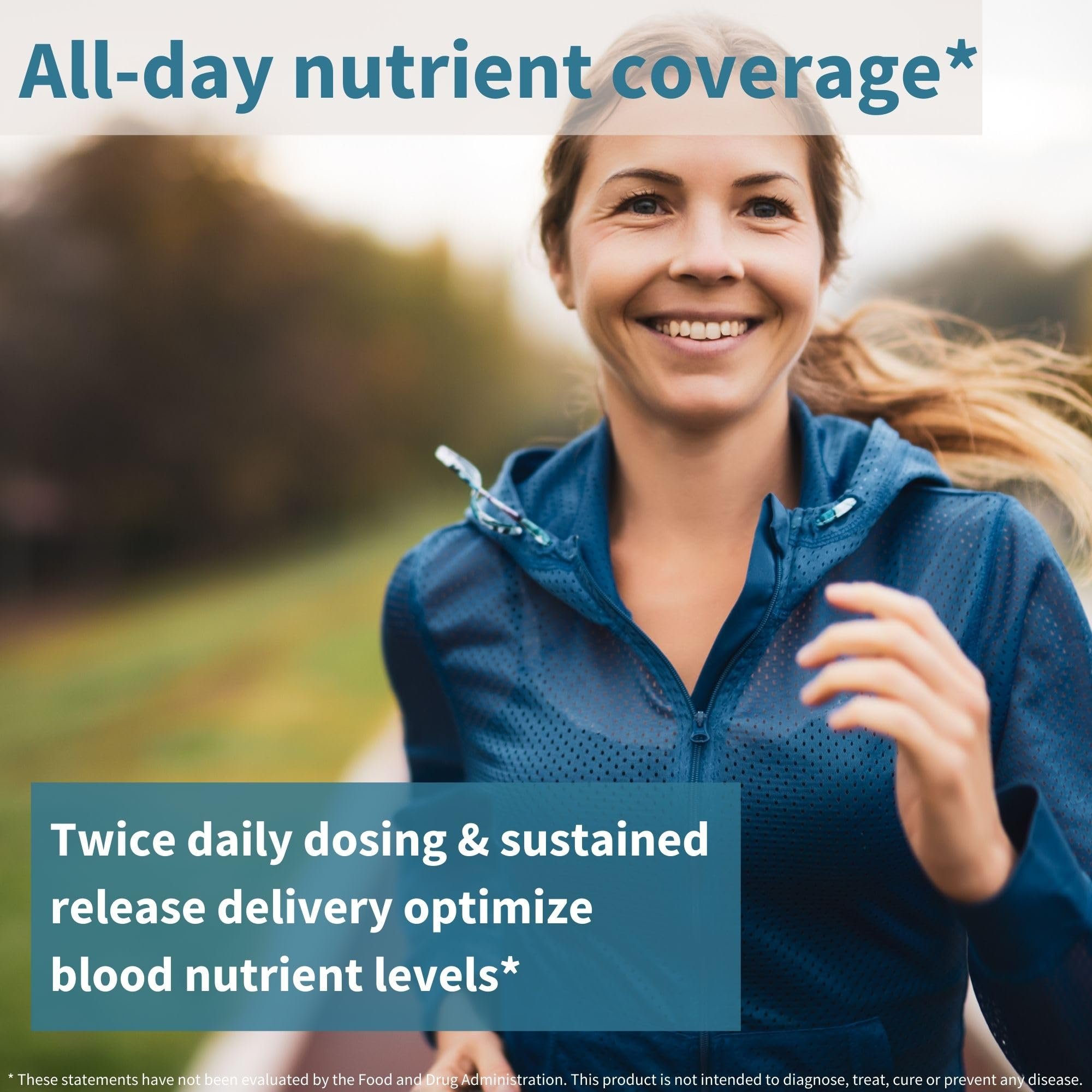 60 Tablets Non-GMO Advanced Women's Multivitamin, Methylated Folate Vegan With Iron