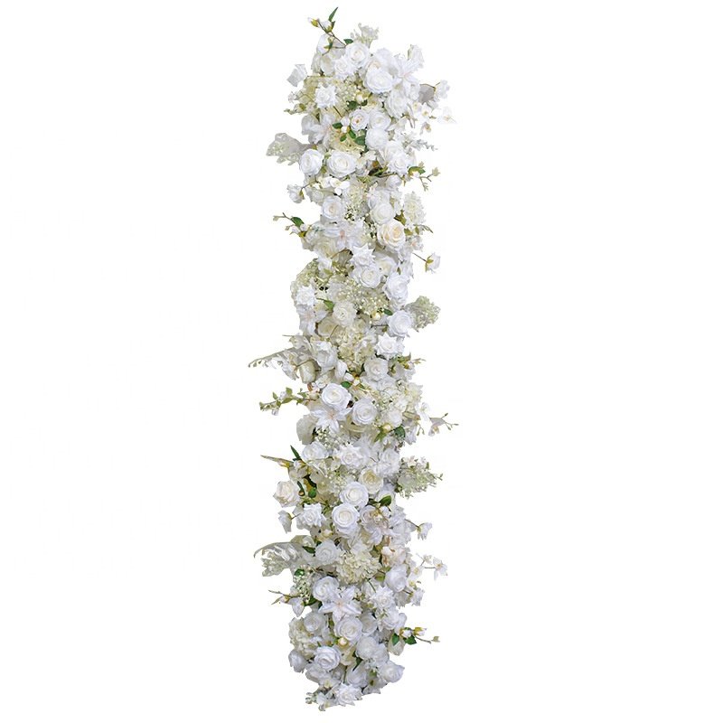 JCF024 Wedding Table Placed Long Row Flowers Wedding Arch Decorated Long Flower Row Simulation Artificial flowers