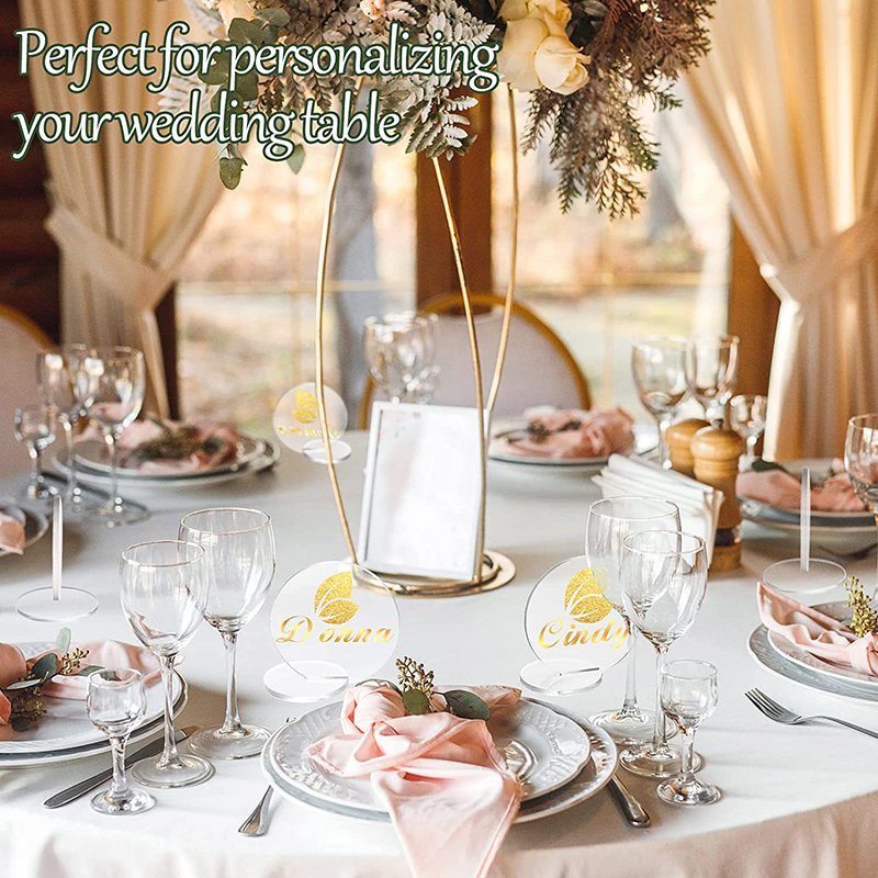 New arrival wedding place card holders clear black acrylic rounded table number