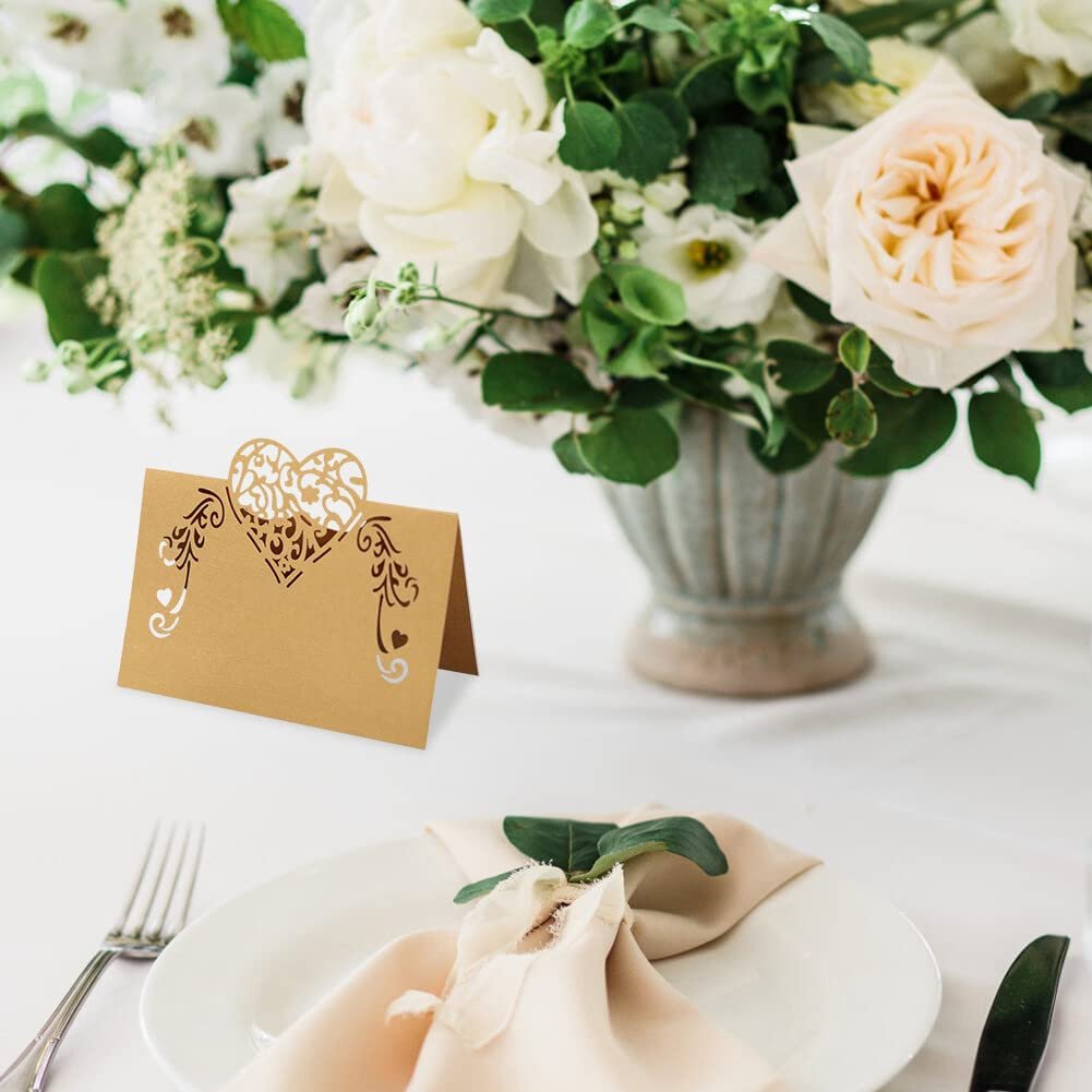 Wedding Place Cards Name Cards Table Numbers Cards for Wedding Table Setting, Reception Banquets Dinner Party Supplies