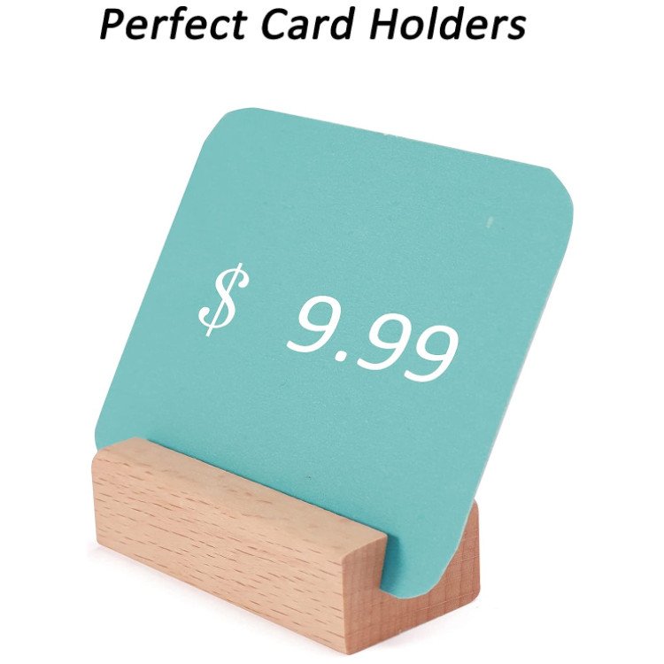 Premium Material 6pcs 2.17 Inch Place Card Holders Photo & Picture Stand Card Holder Wood Stand For Display