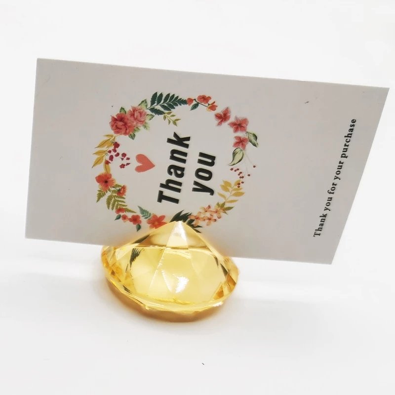 Diamond Place Card Holders Acrylic Table Number Holders Crystal Table Card Stands Tabletop for wedding