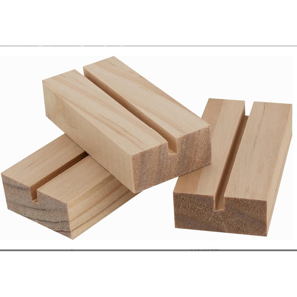 Wood Place Card Holders Table Number Holders Rustic Table Number Stands Wooden Sign Holders for Wedding Party Table Decoration