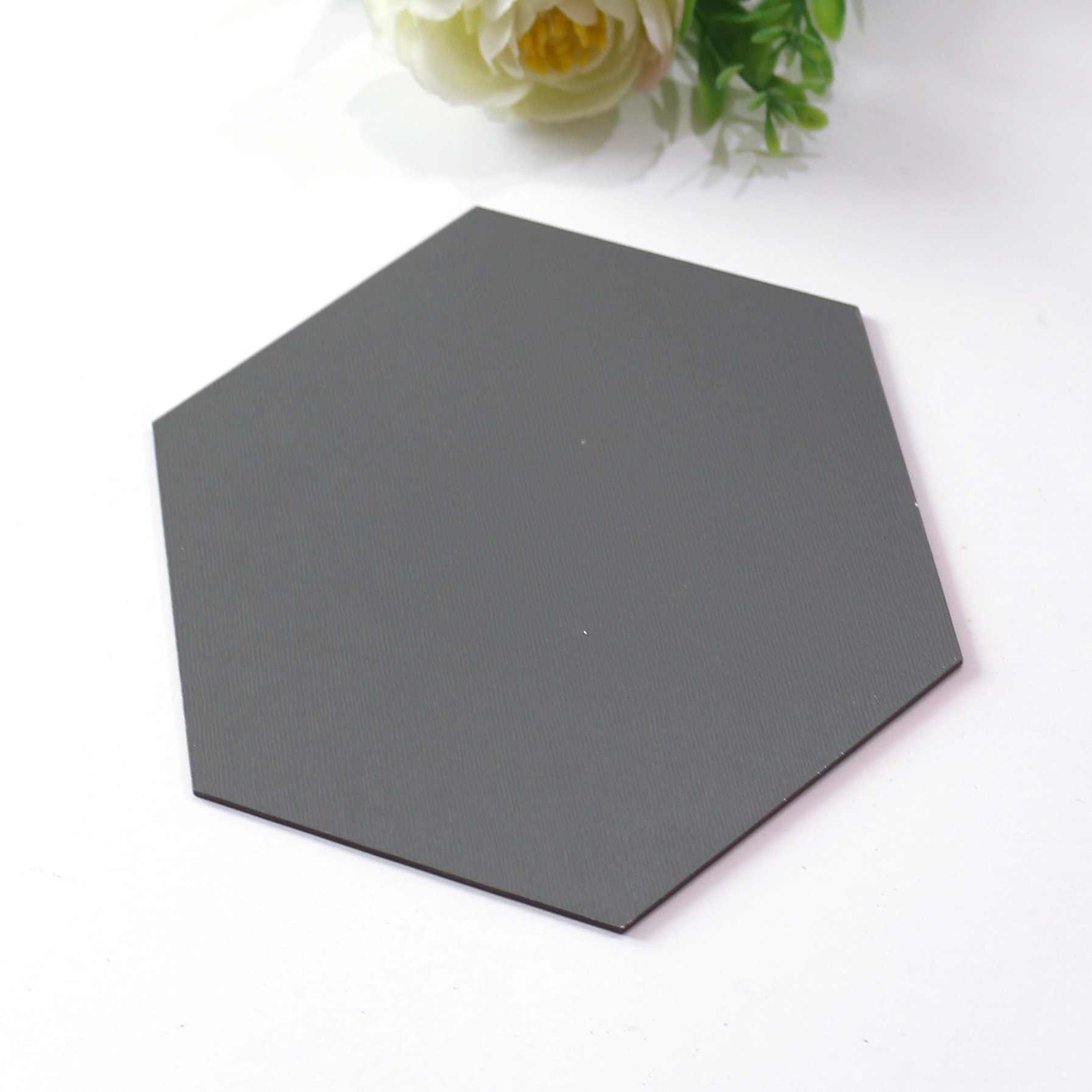 Personalised Wedding Favor Coaster Pink Hexagon Acrylic Wedding Name Place Card