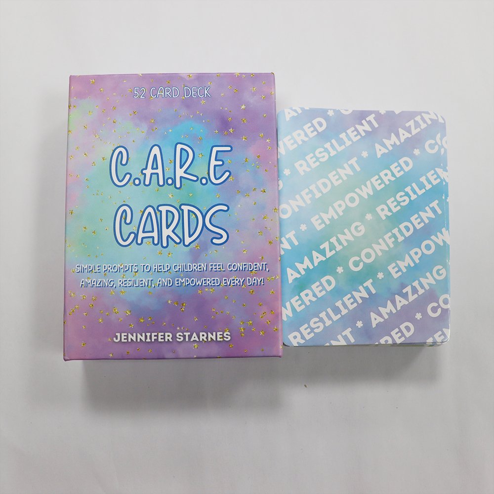 Customizable Size Boxed Individual Paper Cards For Playing Custom Printed Positive Affirmation Card Game With Personzed Logo