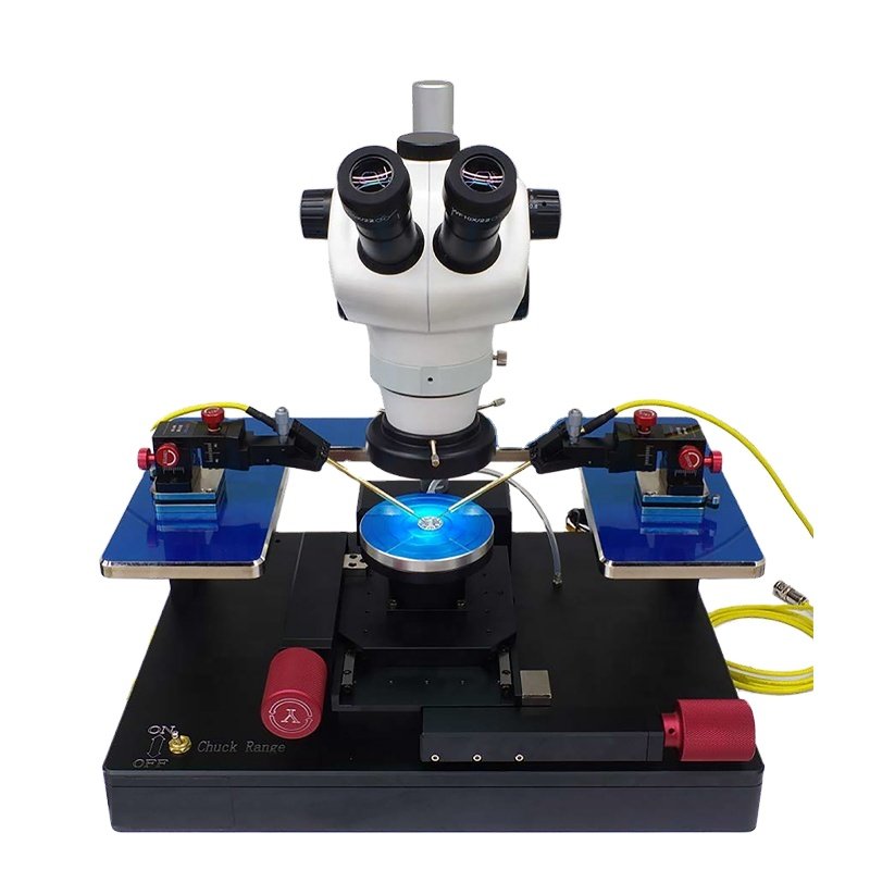 Mini 4 inch Micropositioner Probe Station with Stereo Microscope